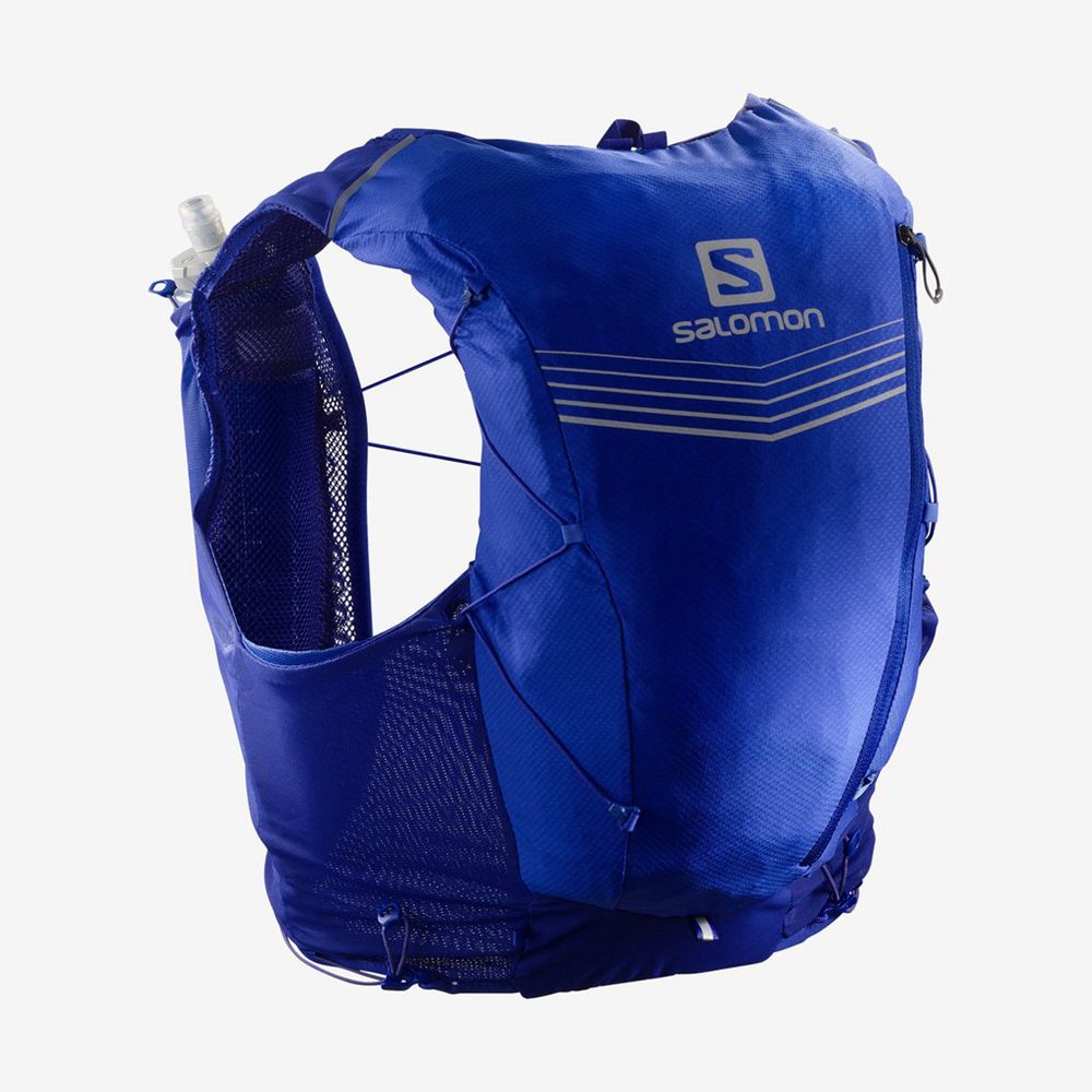 Hydratation Pour Le Trail Running Salomon Homme Bleu - Salomon ADV SKIN 12 SET HYDRATION PACK - Fran